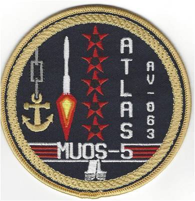 MUOS-5 Mission. LV patch  5th SLS
