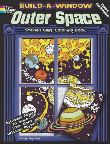 Outer Space Stained Glass Coloring Book
